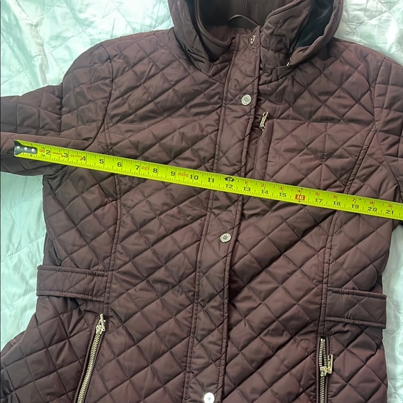 Calvin Klein Women's Quilted Ski Jacket - Rich Burgundy - Picture 8 of 11